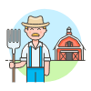Farmer Fork 4 illustration - Free transparent PNG, SVG. No sign up needed.