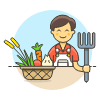 Farmer Harvest 5 Illustration from UX Colors Set