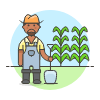 Farmer Shovel 3 Illustration from UX Colors Set