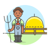 Farmer Shovel 4 Illustration from UX Colors Set