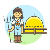 Farmer Shovel 6 Illustration from UX Colors Set