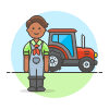 Farmer Tractor 4 Illustration from UX Colors Set