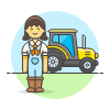 Farmer Tractor 6 Illustration from UX Colors Set