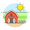 Sunny Barn Field illustration - Free transparent PNG, SVG. No sign up needed.
