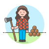 Lumberjack AXE 2 Illustration from UX Colors Set