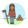Lumberjack AXE 4 Illustration from UX Colors Set