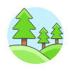 Forest Terrain Illustration from UX Colors Set