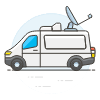 Broadcasting Van Illustration from UX Colors Set