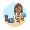 Journalist 4 Illustration from UX Colors Set