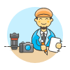 Journalist 5 Illustration from UX Colors Set