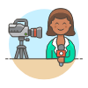 Reporter 2 4 Illustration from UX Colors Set