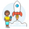 Reporter 3 4 Illustration from UX Colors Set