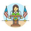 Spokeperson 6 Illustration from UX Colors Set