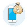 Phone Money Bag Illustration from UX Colors Set