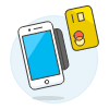 Phone Card Reader Illustration from UX Colors Set