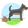 Dog Pooping Illustration from UX Colors Set