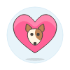Love Dog Illustration from UX Colors Set