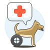 Wheelchair Dog Illustration from UX Colors Set