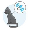 Cat Microchip Gps Illustration from UX Colors Set
