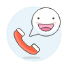 Call Smiley Illustration from UX Colors Set | Free Download as SVG Vector and Transparent PNG | Streamline illustrations