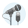 Microphone 21 Illustration from UX Colors Set | Free Download as SVG Vector and Transparent PNG | Streamline illustrations