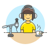 Podcast 1 Illustration from UX Colors Set