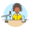Podcast 4 Illustration from UX Colors Set