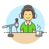 Podcast 5 Illustration from UX Colors Set
