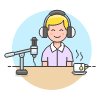 Podcast 6 Illustration from UX Colors Set