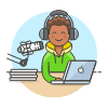 Podcast Radio 3 Illustration from UX Colors Set