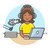 Podcast Radio 5 Illustration from UX Colors Set