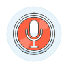 Microphone Record Illustration from UX Colors Set