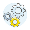 Setting Cogs Illustration from UX Colors Set