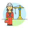 Crain Worker 4 Illustration from UX Colors Set