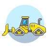 Bulldozer 3 Illustration from UX Colors Set