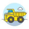 Haul Truck 1 Illustration from UX Colors Set | Free Download as SVG Vector and Transparent PNG | Streamline illustrations