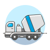 Mixer Truck Illustration from UX Colors Set