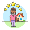 Property Rating 5 Illustration from UX Colors Set