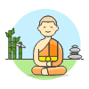 Asian Monk 2 illustration - Free transparent PNG, SVG. No sign up needed.