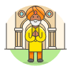Indian Hinduism Illustration from UX Colors Set