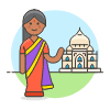 Indian Sari Illustration from UX Colors Set