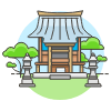 Japanese Shrine Illustration from UX Colors Set