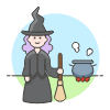 Witch Illustration from UX Colors Set