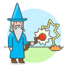 Wizard Magic Illustration from UX Colors Set