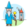 Wizard Illustration from UX Colors Set