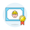 Diploma Engineer 1 Illustration from UX Colors Set