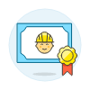 Diploma Engineer 3 Illustration from UX Colors Set