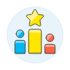 Podium User 2 Illustration from UX Colors Set | Free Download as SVG Vector and Transparent PNG | Streamline illustrations