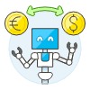 Currency Exchange Robot Illustration from UX Colors Set