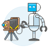 Photographer Robot Illustration from UX Colors Set